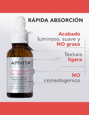 Sérum antioxidante facial Bee tech propolis correct Apivita de piel normal