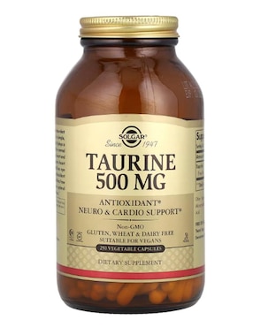 Taurina Solgar de 250 cápsulas