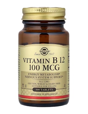 Vitamina B12 Solgar de 100 tabletas
