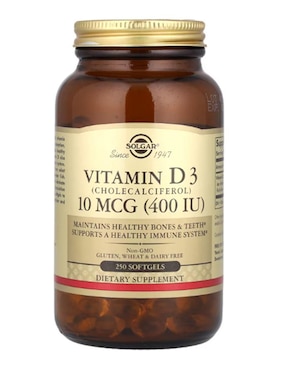 Vitamina D3 Solgar de 250 cápsulas