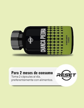 Suplemento para cálculos renales, salud urinaria y protección hepática Reset Nutrition con Chanca piedra de 120 Cápsulas