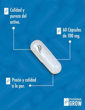 Apoyo circulatorio y desempeño masculino Pharma Grow con Sildenafil de 60 cápsulas
