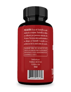 Apoyo circulatorio masculino efecto prolongado Pharma Grow con Tadalafil de 60 cápsulas