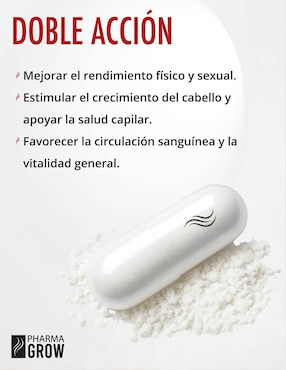 Pharma Grow Hardgrow Tadalafil y Minoxidil 60 cápsulas para vitalidad y crecimiento capilar