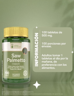Saw palmetto Lemon Cochella con zarzaparilla, jalea real, licopeno, enebro, zinc y wereke de 100 tab