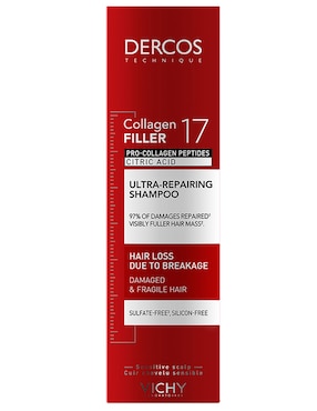 Shampoo anticaída para todo tipo de cabello Vichi Dercos Collagen 17 Filler Vichy 150 ml