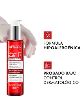 Shampoo anticaída para todo tipo de cabello Vichi Dercos Collagen 17 Filler Vichy 150 ml