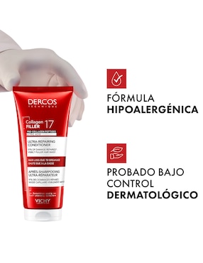 Acondicionador para cabello Vichy Dercos Collagen 17 Acondicionador Reparador de Daño Vichy Dercos 200 ml