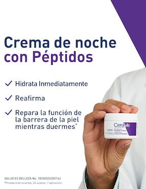 Crema facial recomendada para prevenir signos de la edad de noche Péptidos Cerave Skin Renewing todo tipo de piel