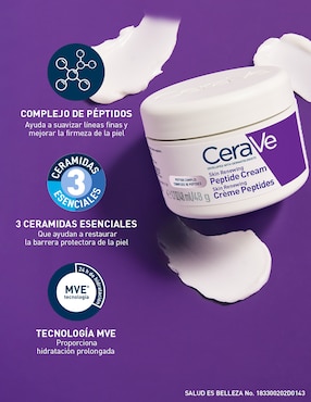 Crema facial recomendada para prevenir signos de la edad de noche Péptidos Cerave Skin Renewing todo tipo de piel