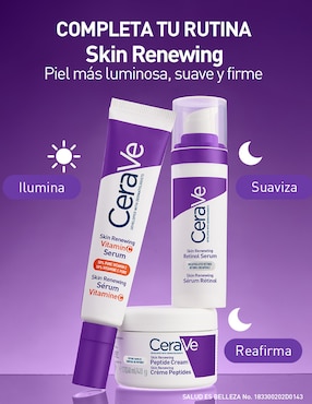 Crema facial recomendada para prevenir signos de la edad de noche Péptidos Cerave Skin Renewing todo tipo de piel