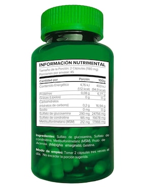 Glucosamina + Condroitina con MSM 5H8 de 90 cápsulas