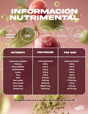 Myo & Chiro Inositol con ácido fólico y vitamina D3 BPN PRO 120 cápsulas