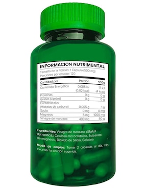 Apple Cider Vinegar 5H8 con vinagre de manzana de 120 cápsulas