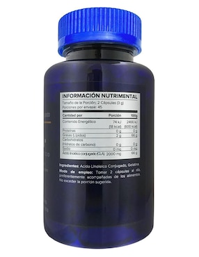 Cla 5H8 con ácido linoleico conjugado de 90 cápsulas blandas