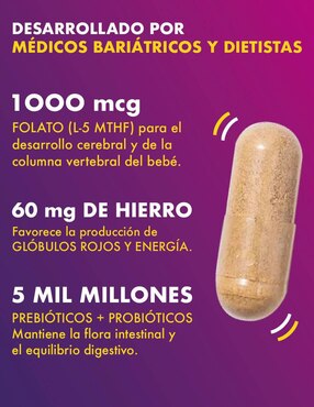 Multivitamínico Bariátrico Prenatal Procare Health de 60 cápsulas