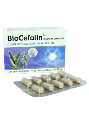 Set de suplemento alimenticio Fuente Natural de Ácido Salicílico Bio Cefalin con ulmaria-flor (Spiraea ulmaria)