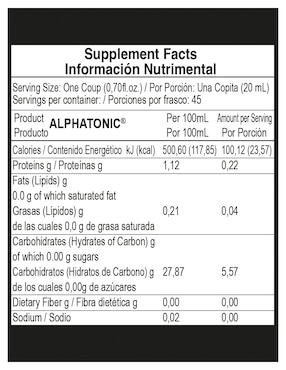 Suplemento alimenticio activador de células madre alga AFA y Fo Ti Alpha Tonic con Shilajit del Himalaya 900 ml