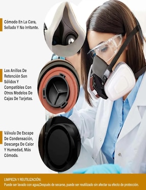 Careta facial Belug plástico 6 piezas