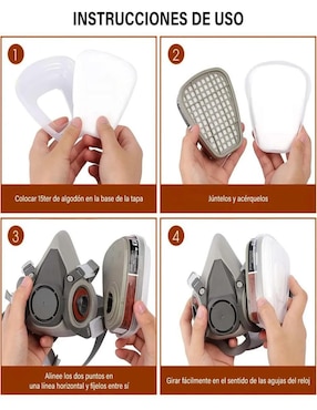 Careta facial Belug plástico 6 piezas