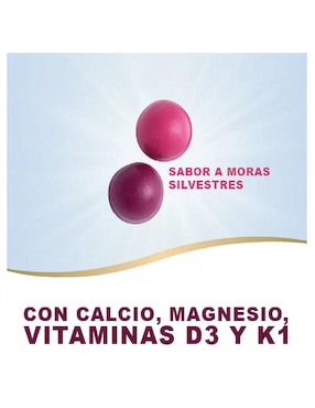 Vitaminas niños crecimiento huesos sanos con D3 K1 calcio magnesio Natures Way con multivitamínico sabor frutal de 60 gomitas