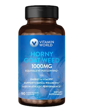 Hierba de cabra en celo Horny Goat Weed The Vitamin World con vitaminas y minerales 90 cápsulas