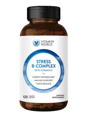 Stress B-Complex with Vitamin C The vitamin World de 120 cápsulas