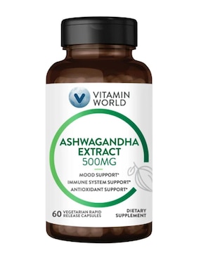 Extracto de Ashwagandha The Vitamin World de 60 cápsulas