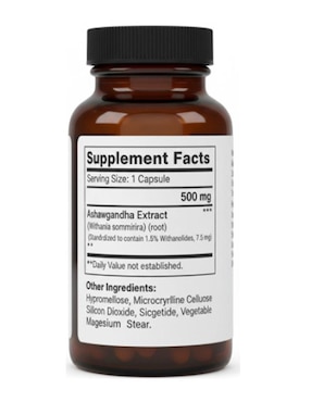 Extracto de Ashwagandha The Vitamin World de 60 cápsulas