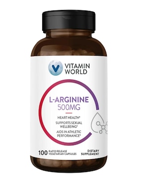 L-arginina The Vitamin World de 100 cápsulas