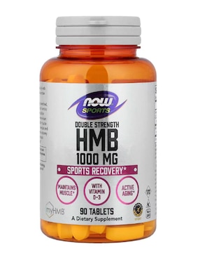 Suplemento alimenticio HMB Now con vitamina D3 de 90 tabletas