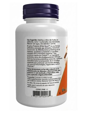 Prebiótico en polvo con preticX XOS bifido Now de 85 G