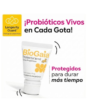 Gotas probióticos bebé alivio cólicos inquietud recién nacido Biogaia con lactobacillus reuteri 100 millones de 5 ml