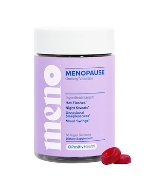 Meno gomitas para menopausia O Positiv con cohosh negro sabor arándano de 60 gomitas