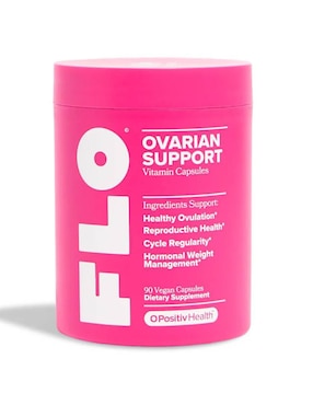 FLO apoyo para salud ovarica y equilibrio hormonal femenino O Positiv con inositol Myo y D-chiro de 90 cápsulas