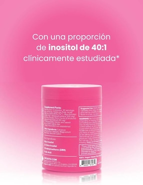 FLO apoyo para salud ovarica y equilibrio hormonal femenino O Positiv con inositol Myo y D-chiro de 90 cápsulas