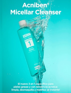 Limpiador facial Acniben Micellar Cleanser ISDIN para desmaquillar