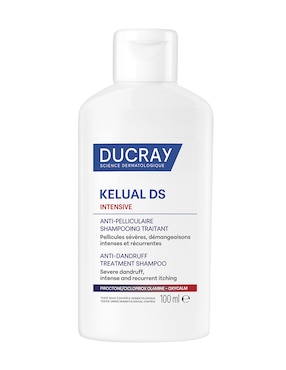 Shampoo anticaspa para cabello graso Ducray Kelual ds intensive para caspa severa, ardor y comezón intensa con tecnología antifúngica reforzada Ducray 100 ml