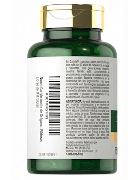 Aceite orégano Carlyle sabor herbal de 150 cápsulas