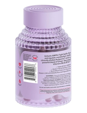Lemme Lemme burn quema de grasa abdominal + activador de AMPK con actiponin gynostemma pentaphyllum, extracto de té verde, vitaminas B6 B12 de 60 cápsulas