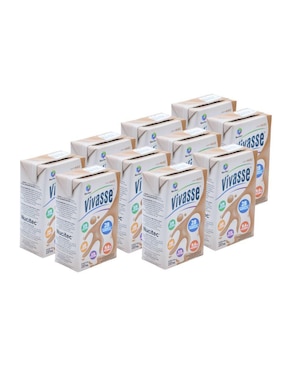Suplemento alimentico Vivasse con agua purificada, maltodextrina, mezcla de proteínas, vitaminas y minerales, saborizantes y edulcorantes sabor nuez de 237 ml