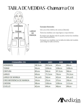 Chamarra quirúrgica Medizin Uniformes estilo ajustado para mujer