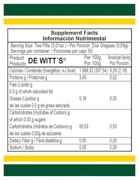 Set de suplementos alimenticios Herbal Blend De Witt's con mezcla de hierbas
