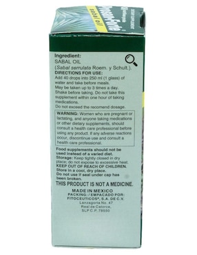 Saw Palmetto Prosan-Forte con aceite de sabal de 75 ml