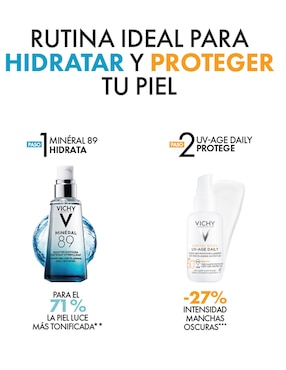 Kit de protector solar FPS 50+ UV Age Daily + Mineral 89 Booster Vichy Capital Soleil