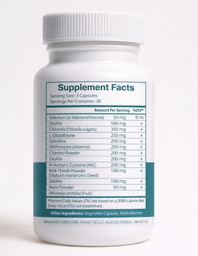 Zeolite Cleanse Megaformula Klidzen con selenio de 90 cápsulas