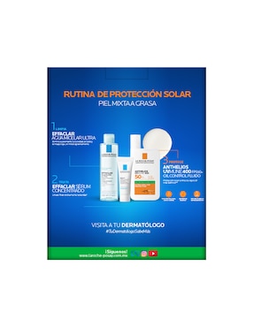 Kit de protector solar FPS 50+ Anthelios UVMune 400 FPS50+ Oil Control Fluido La Roche Posay