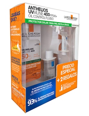 Kit de protector solar FPS 50+ Anthelios UVMune 400 FPS50+ Oil Control Fluido La Roche Posay