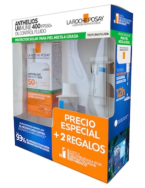 Kit de protector solar FPS 50+ Anthelios UVMune 400 FPS50+ Oil Control Fluido La Roche Posay