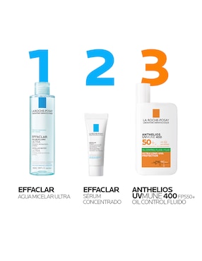 Kit de protector solar FPS 50+ Anthelios UVMune 400 FPS50+ Oil Control Fluido La Roche Posay